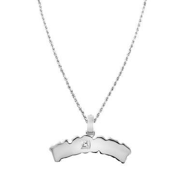 White Diamond Ruby Shaolin Piece in 14k White Gold